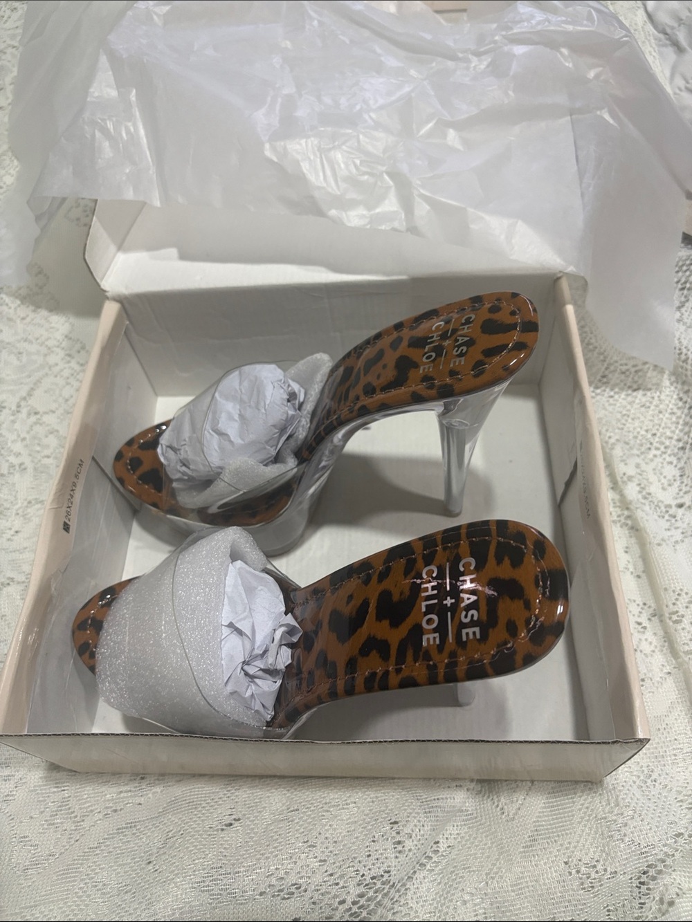 Chase + Chloe Platform Heels with Leopard Insole size 9 but fits like a size 8